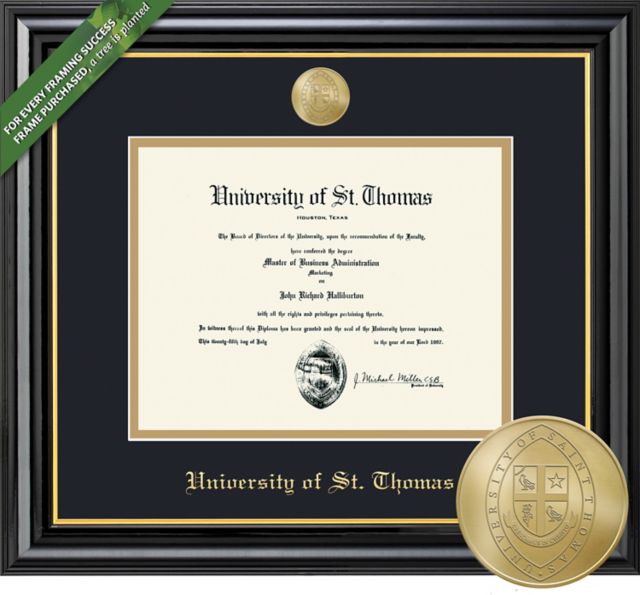 University Of St. Thomas Coronado BA/MA (12/05 To Pres) Diploma Frame -ONLINE ONLY