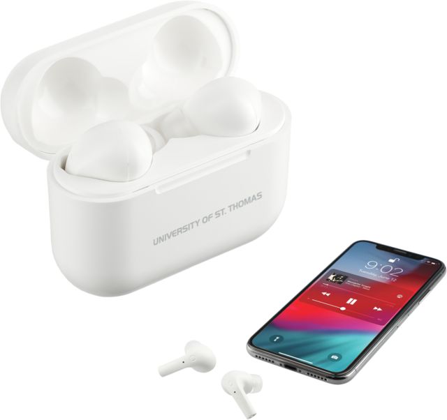 St. Thomas Braavos Pro True Wireless Auto Pair Earbuds University of St Thomas Flat Mark Engraved - ONLINE ONLY